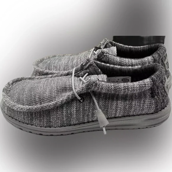 HEY DUDE Men’s WALLY Stretch Platinum Grey Casual Slip On Shoes 🌺 men 7 women 9 - Picture 2 of 6
